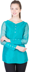 Simbha Creations Party 3/4th Sleeve Solid Women Multicolor Top