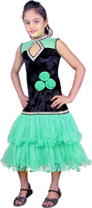 satyamfab Girls Midi/Knee Length Party Dress