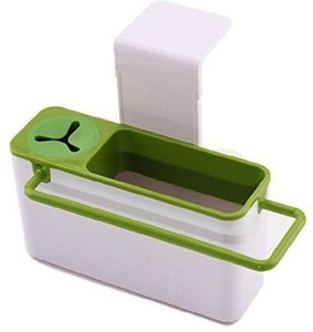 iStore Self Draining Sink Tidy with Suction Cup Organizer Plastic Wall Shelf