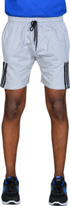 Greenhouse Solid Men Grey Basic Shorts