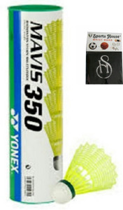 Yonex mavis 350 (pack of 6) Nylon Shuttle - Yellow