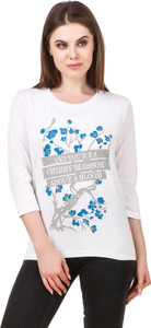 Rakshita Collection Casual 3/4th Sleeve Printed Women Multicolor Top