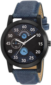 FANCY FAN-Denim(Jeans) Denim(Jeans) Strap Analog Watch Analog Watch - For Men & Women