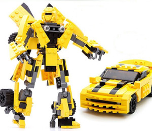 Emob DIY 225 PCS 2 In 1 Robot Transformation Super Power Action Hero Robot Converts Into Car Block set