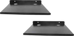 DECZO Set of 2 Stylish Metal Made Multipurpose Set Top Box / Speaker Iron Wall Shelf