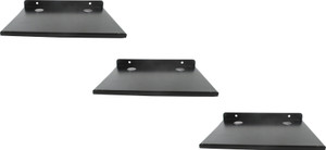 DECZO Set of 3 Stylish Metal Made Multipurpose Set Top Box / Speaker Iron Wall Shelf