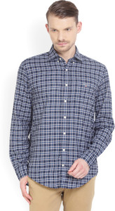 Gant Men Checkered Casual White, Blue Shirt