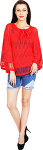 Western World Party Batwing Sleeve Solid Women Orange Top