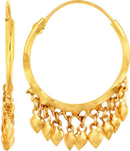 GoldNera 22Kt Gold Polish Opulent Brass Hoop Earring