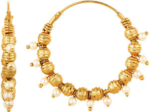 GoldNera 22Kt Gold Polish Lissome Brass Hoop Earring