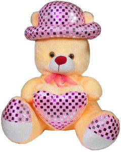 MYBUDDY sweet teddy bear with hat & heart - 52 cm