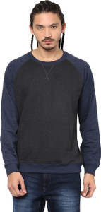 American Crew Full Sleeve Solid Men Sweatshirt