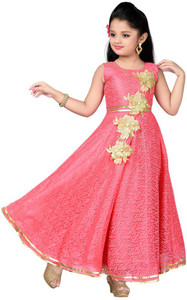 satyamfab Girls Maxi/Full Length Party Dress
