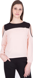 Khhalisi Casual Full Sleeve Solid Women Pink Top