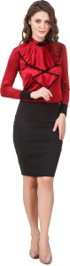 Texco Party Full Sleeve Solid Women Maroon Top