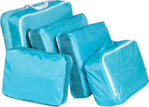 Global Bazarro Nylon Blue 5-piece Travelling Bag Set