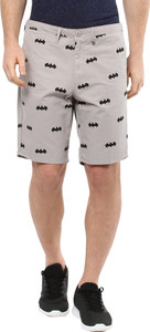 Batman Graphic Print Men Grey Basic Shorts