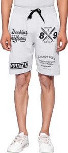 Maniac Printed Men Grey, Black Basic Shorts