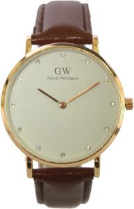 DW Analogue Extra Slim White Dial Brown Belt men's Watch -EDMW0026 Analog Watch - For Men & Women
