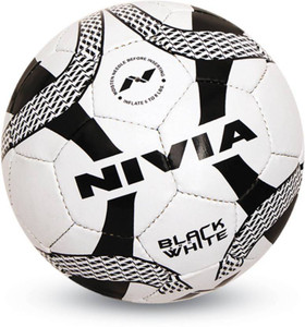 Nivia Black & White FB-278 Football - Size: 5