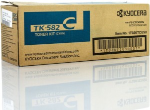 Kyocera TK-582 Cyan Toner Cartridges For Use FS-C5150DN Page Yield 2800 @ 5% average coverage Single Color Toner
