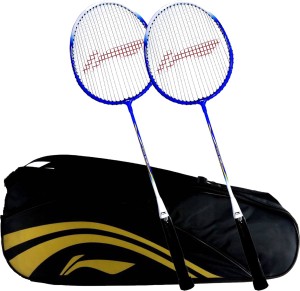 Li-Ning Smash XP 707 (Set of 2) Badminton Racquets + ABDJ118 Kitbag Black Badminton Kit