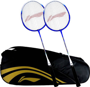 Li-Ning Smash XP 707 (Set of 2) Badminton Racquets + ABDJ118 Kitbag Black Badminton Kit