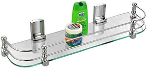 DECZO Long Hard Bracket 12 By 5.5 INCH Glass Wall Shelf