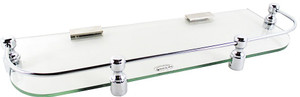 DECZO Brass Pivot Bracket Sporty Look 12 By 5.5 Inch Glass Wall Shelf