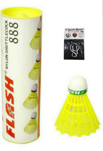 Flash 888 (pack of 6) Nylon Shuttle - Yellow