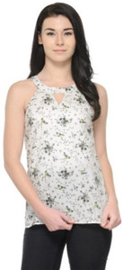 Vogavoot Casual Sleeveless Floral Print Women Multicolor Top