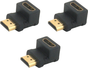 De Techinn Pack Of 3 Male To Female Extension Right Angle