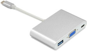 Digimart 3-in-1 Type C to USB 3.0,Type C, VGA output USB C Type Cable