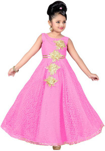 satyamfab Girls Maxi/Full Length Party Dress