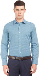Arrow Men Checkered Casual Blue Shirt