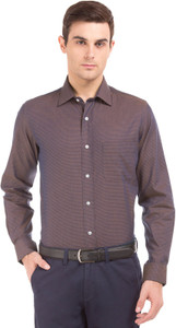 Arrow Men Solid Casual Purple Shirt