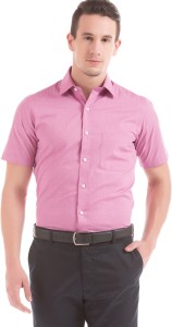 Arrow Men Solid Casual Pink Shirt