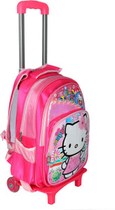 HSR Pink 3D Design Kids Children's Trolley Bag Small Travel Bag