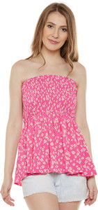 Ruhaan's Casual Sleeveless Floral Print Women Multicolor Top