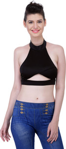 N-Gal Casual Sleeveless Solid Women Black Top