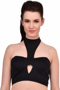 N-Gal Casual Sleeveless Solid Women Black Top