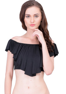 N-Gal Casual Sleeveless Solid Women Black Top