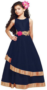 satyamfab Girls Maxi/Full Length Party Dress