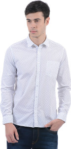 Flying Machine Men Printed Casual White Shirt