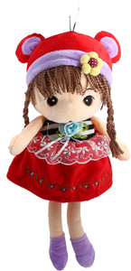 Wishkey Adorable Red Doll with Long Hair - 51 cm