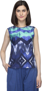 Oxolloxo Casual Sleeveless Printed Women Multicolor Top