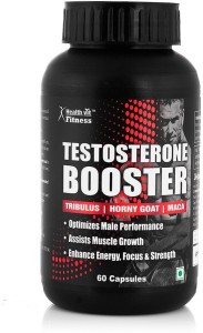Healthvit Fitness Testosterone Booster Supplement, Boost Men Muscle Growth & Energy | 60 Capsules. Protein Bars