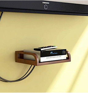 JaipurCrafts Brown MDF Set Top Box Wooden Wall Shelf