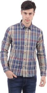 Flying Machine Men Checkered Casual Multicolor Shirt