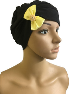 GIRIJA Solid YELLOW HEADWEAR CHEMO CAPS CANCER PATIENT CAPS Cap